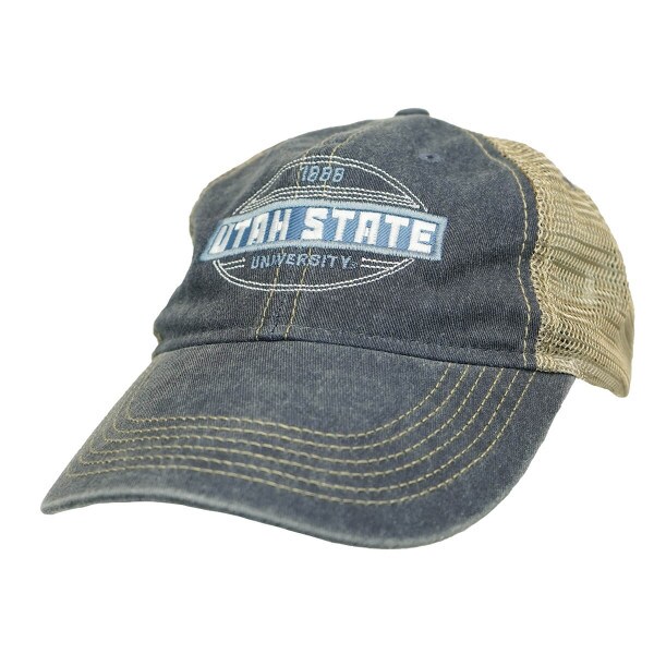 Utah State University, 1888, Hat, Gray, Navy